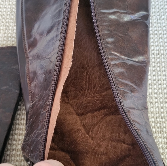 Born Crown Sosie Brown Leather Tall Boots, sz 8 - Picture 4 of 9